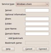 Description: image of Ubuntu GUI for connect to server