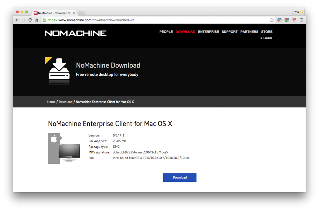 nomachine client mac program