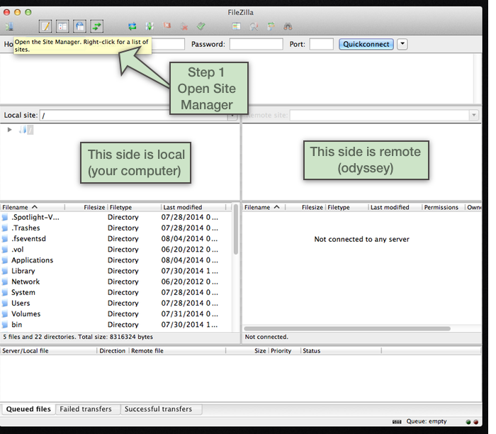 using filezilla to transfer files