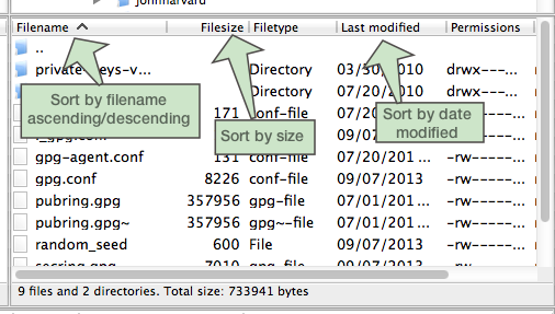 sftp filezilla