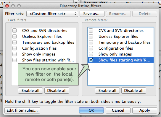 using filezilla to transfer files